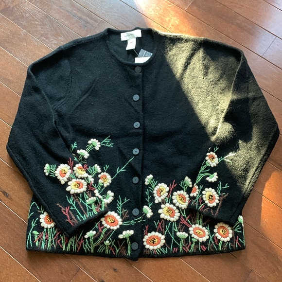 NWT Susan Bristol 100% Wool Cardigan - Picture 2 of 8